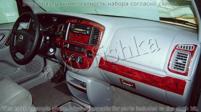 Декоративные накладки салона Mazda Tribute 2001-2004 ручной ., без подлокотника Console