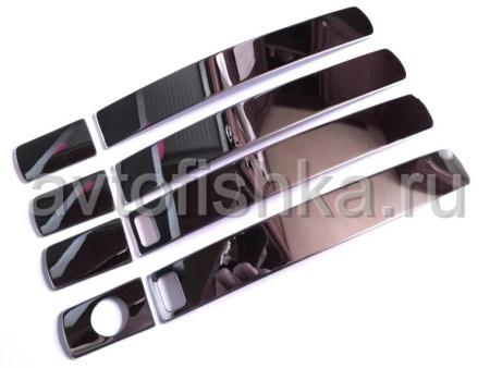 Nissan Qashqai (07-) молдинги на ручки дверей внешние под смарт ключ, нержавеющая сталь, комплект 4 шт.
