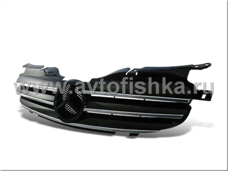 Mercedes SLK R170 (98-04) решетка радиатора 3 ламели, дизайн SL, черная