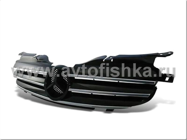 Mercedes SLK R170 (98-04) решетка радиатора 3 ламели, дизайн SL, черная