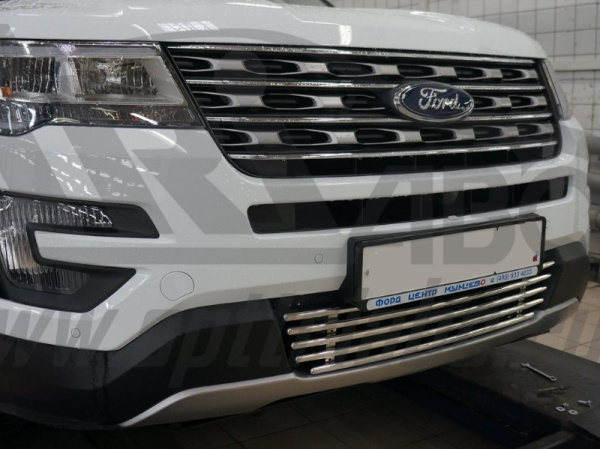 Ford Explorer (16–) Решетка переднего бампера, нерж. d16