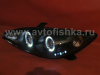 Toyota Camry 30 (02-06) UAE, Europe, USA фары передние черные со светящимися ободками, комплект 2 шт.