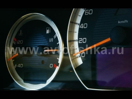 Mercedes W210 E class 1999-2003 светящиеся шкалы приборов - накладки на циферблаты панели приборов, дизайн № 1