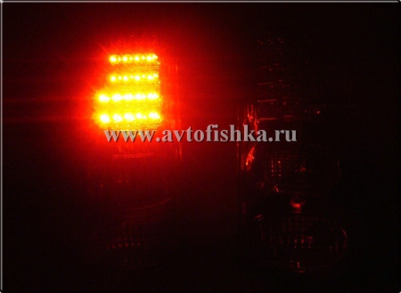 Honda Fit, Jazz (01-06) фонари задние светодиодные хромированные, комплект 2 шт.