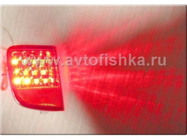 Toyota Land Cruiser 200 (2008-) фонари заднего бампера светодиодные красные, комплект 2 шт.