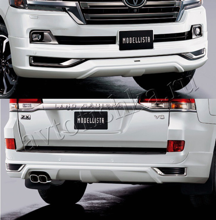 Toyota Land Cruiser J200 (15–) аэродинамический обвес MODELLISTA | Черный
