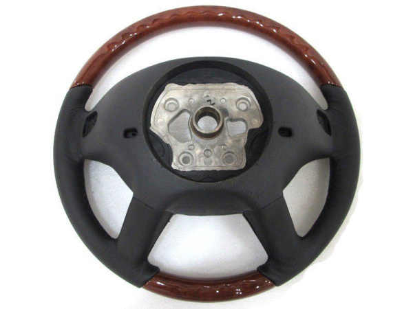 Mercedes W221, W216 (05-08) руль классический, черная кожа - светлое дерево орех