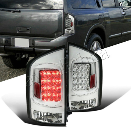 Nissan Armada (03-07) фонари задние светодиодные хромированные, комплект 2 шт.
