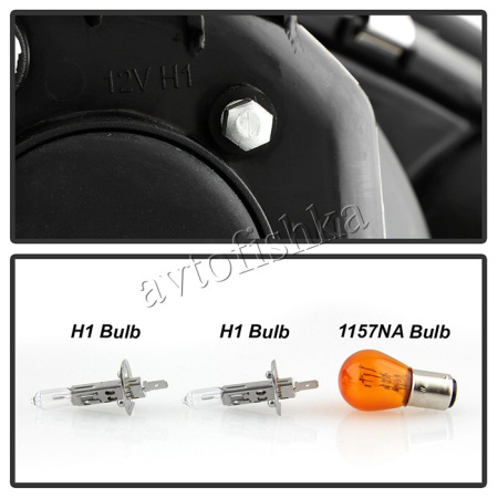 Toyota Camry 30 (01-06) фары передние линзовые хромированные, со светящимися ободками и DRL