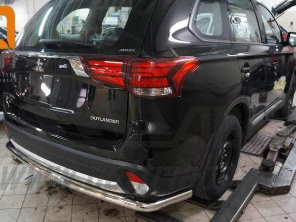 Mitsubishi Outlander (15–) Защита заднего бампера одинарная d 60 мм, нерж.