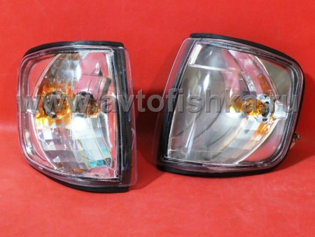 Mercedes W201 (80-92) поворотники передние хромированные, комплект 2 шт.