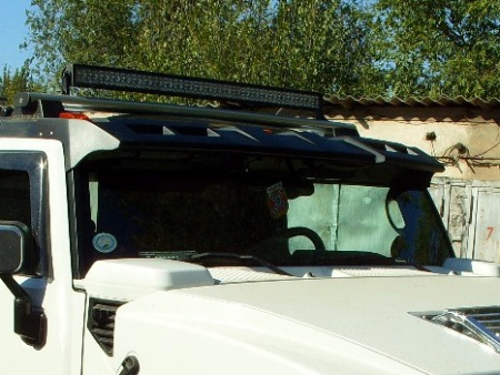 Hummer H2 (02-08)  Козырек над стеклом. Спойлер.