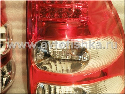 Toyota Land Cruiser Prado 120 (02-) фонари задние светодиодные красно-белые, комплект 2 шт.