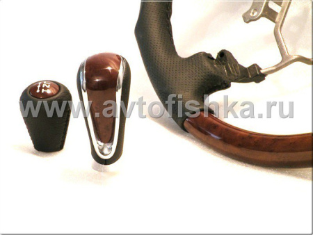 Toyota Land Cruiser Prado 120 (02-) руль, рукоятки рычагов переключения передач и накладки в салон под дерево, комплект 27 предметов