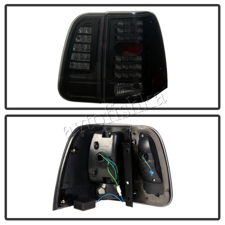 Lincoln Navigator (03-06) фонари задние светодиодные черно-хромированные, комплект 2 шт.