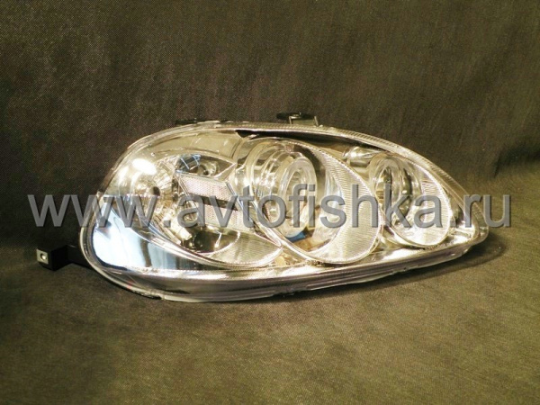 Honda Civic (96-98) 2, 3, 4 дв. фары передние линзовые хромированные, со светящимися ободками, комплект 2 шт.