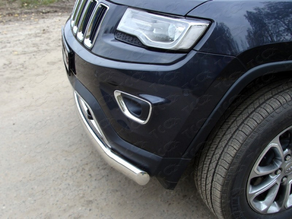Jeep Grand Cherokee (13–) Защита передняя (овальная длинная) 75х42 мм
