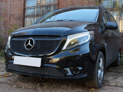 Mercedes-Benz V-Klasse (15–) Защита радиатора Premium, чёрная, низ