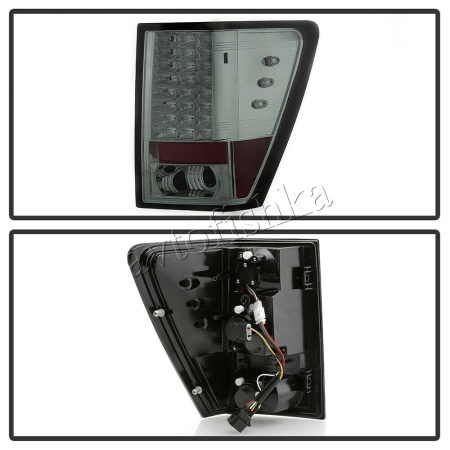 Jeep Grand Cherokee (04-) фонари задние светодиодные черные, комплект 2 шт.