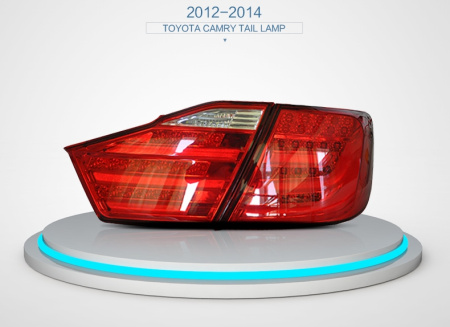 Toyota Camry V50 (2011-) фонари задние светодиодные красно-белые, комплект лев.+прав.