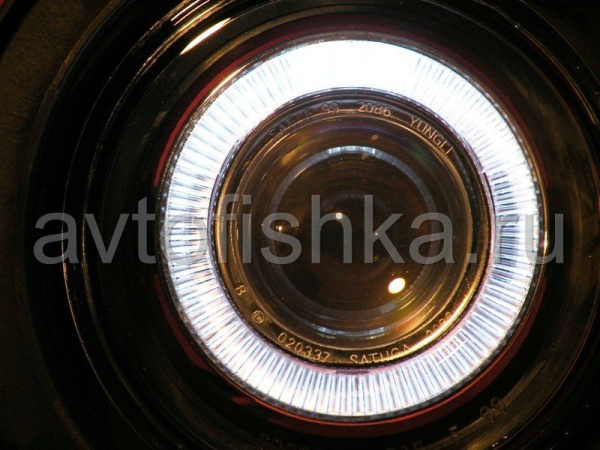 Ford Explorer (02-05) противотуманные линзовые фары со светящимися ободками, комплект 2 шт.