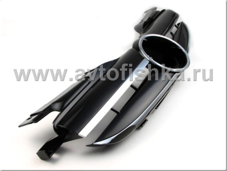 Mercedes SLK R170 (98-04) решетка радиатора 2 ламели, дизайн AMG, черная