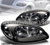 Chrysler PT Cruiser (01-05) фары передние черные, комплект 2 шт.