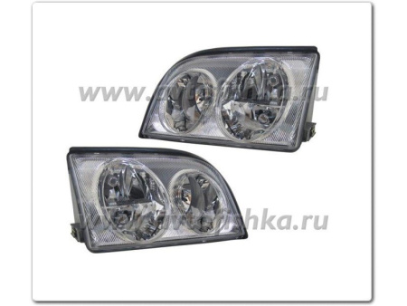Mercedes S W140 (92-99) фары передние хромированные, комплект 2 шт.