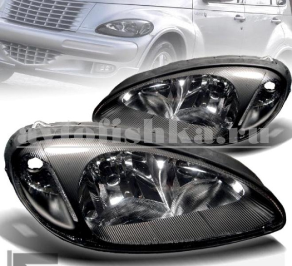 Chrysler PT Cruiser (01-05) фары передние черные, комплект 2 шт.