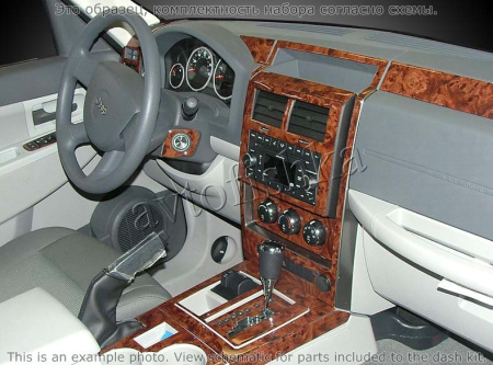 Декоративные накладки салона Jeep Liberty 2008-н.в. Полный универсальный набор