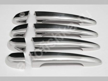 BMW X6 (2009-) накладки на ручки дверей из нержавеющей стали, комплект 4 шт.