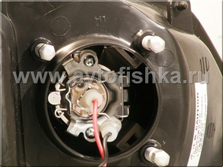 Honda Civic (01-03) 2, 4 дв. фары передние линзовые черные, со светящимися ободками, комплект 2 шт.