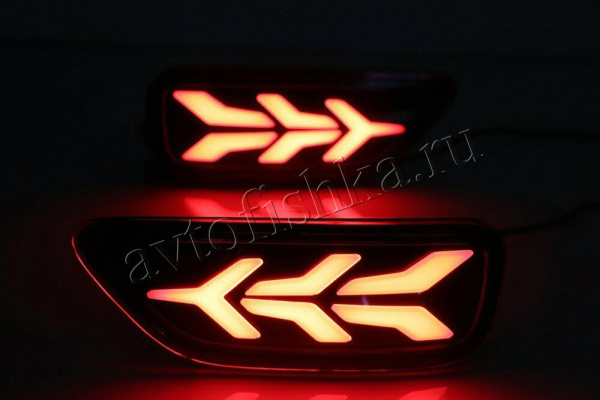 Nissan Patrol Y62 (10-18) светодиодные фонари заднего бампера, в комплекте 2 шт.