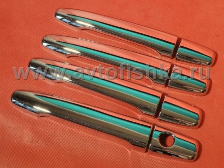 Mitsubishi Outlander (2012-) накладки на ручки дверей из нержавеющей стали, 4 шт.