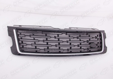 Land Rover Range Rover 4 поколение (рестайлинг) 2017 - 2022 Решетка радиатора дизайн 2023 года черная с серебром