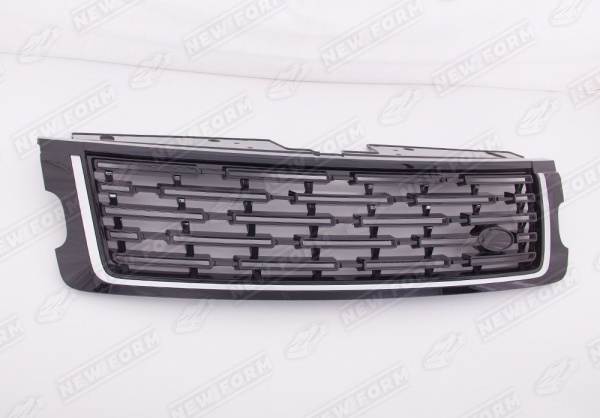 Land Rover Range Rover 4 поколение (рестайлинг) 2017 - 2022 Решетка радиатора дизайн 2023 года черная с серебром