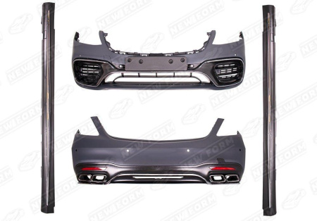 Mercedes-Benz S-Klasse W222 2013 - 2017 Комплект бамперов 6.3 AMG с боковыми порогами