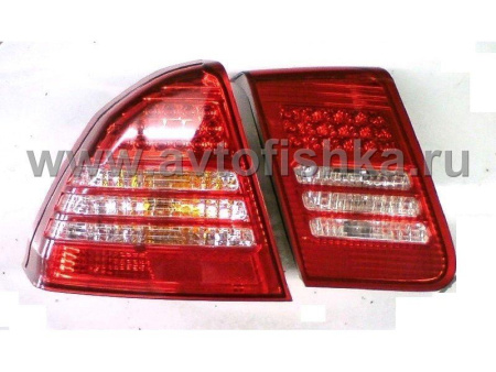 Honda Civic (03-05) 4 дв. седан фонари задние светодиодные красно-хромированные, комплект 2 шт.