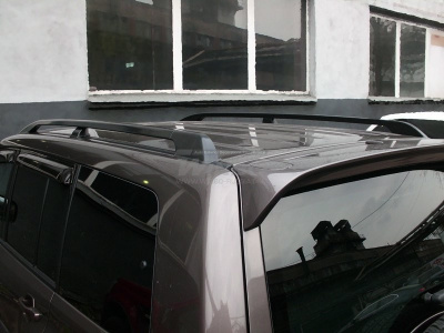 Mitsubishi Pajero 3 (2000-2007), Pajero 4 (2006-) рейлинги на крышу, черные, дизайн оригинал