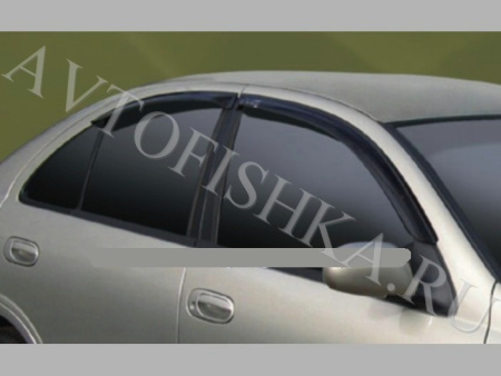 Дефлекторы боковых окон 4 части темные BREEZE Nissan Almera Classic 2006-