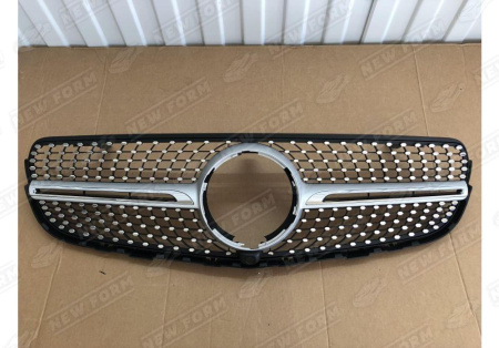 Mercedes-Benz GLC-Klasse X253 2015 - 2019 Решетка радиатора Diamond Sport серебро  под камеру