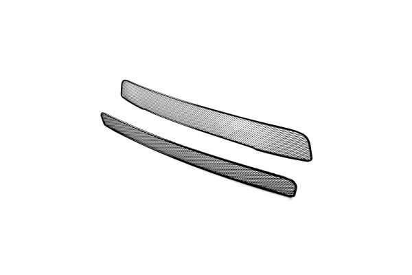 Сетка на бампер внешняя для MITSUBISHI Outlander 2012-2015, 2 шт., черн., 15 мм