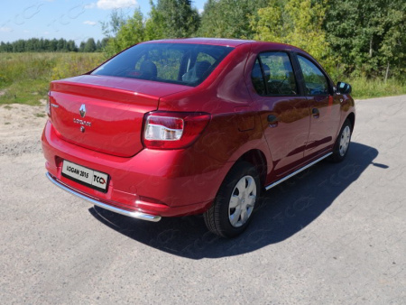 Renault Logan (14–) Пороги труба 42,4 мм