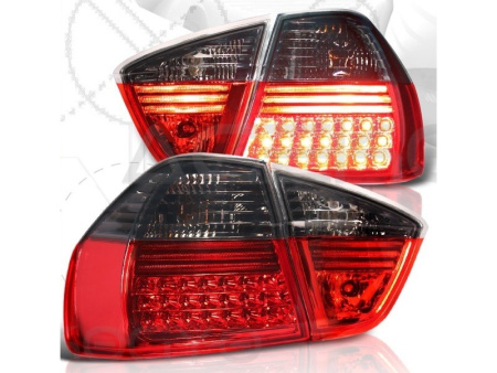 BMW 3 E90 (05-) фонари задние светодиодные красно-тонированные, комплект 2 шт.