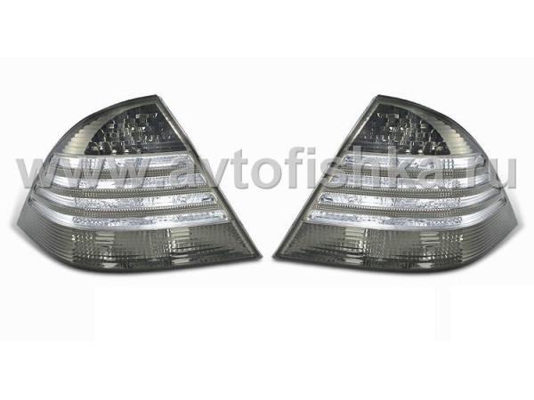 Mercedes S W220 (98-) фонари задние светодиодные хромированные, комплект 2 шт.