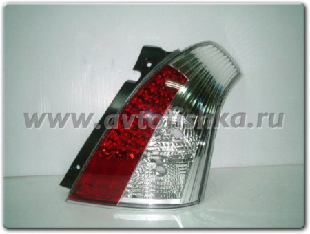 Suzuki Swift (04-) фонари задние светодиодные красно-хромированные, комплект 2 шт.