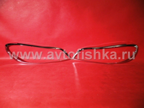 Nissan Maxima QX III A33 (00-03) накладки на передние фары хромированные, комплект 2 шт.