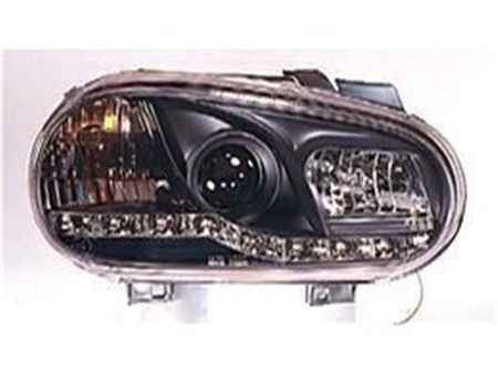 Volkswagen Golf (98-03) фары передние линзовые, черные