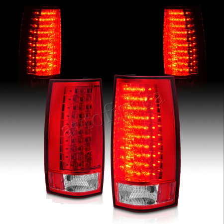 Chevrolet Tahoe, Suburban, GMC Yukon, Denali (07-) фонари задние светодиодные красно-тонированные, комплект 2 шт.
