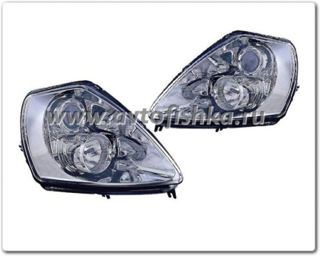 Mitsubishi Eclipse (00-04) фары передние линзовые хромированные, комплект 2 шт.